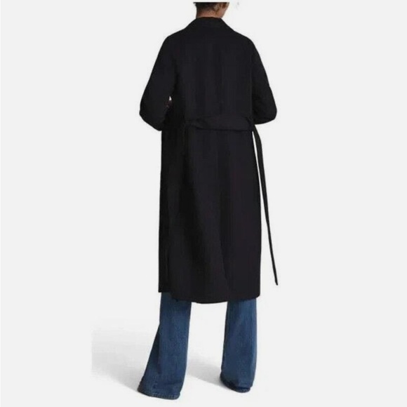 Reiss Navy Elise Long Blazer Coat - Picture 2 of 4